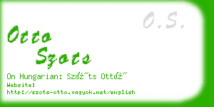 otto szots business card
